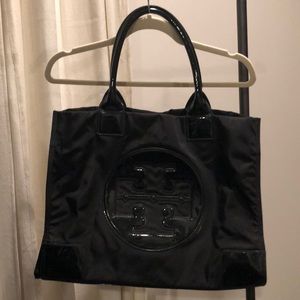 Large Tory Burch Ella patent tote